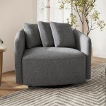 Charcoal Boucle Drew Chair for Flag Football Fans