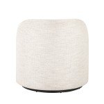 Juliet Modern Arch Swivel Chair in Cream Boucle