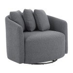 Charcoal Boucle Drew Chair for Flag Football Fans