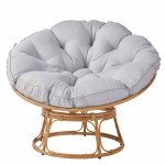 Cozy Gray Linen Papasan Chair for Comfort