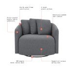 Charcoal Boucle Drew Chair for Flag Football Fans