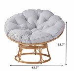 Cozy Gray Linen Papasan Chair for Comfort