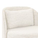 Juliet Modern Arch Swivel Chair in Cream Boucle