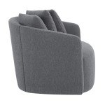 Charcoal Boucle Drew Chair for Flag Football Fans