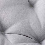 Cozy Gray Linen Papasan Chair for Comfort