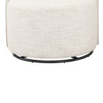 Juliet Modern Arch Swivel Chair in Cream Boucle