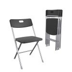 Black Folding Chairs for Flag Football - 4-Pack