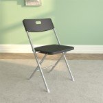 Black Folding Chairs for Flag Football - 4-Pack