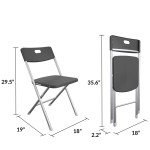 Black Folding Chairs for Flag Football - 4-Pack