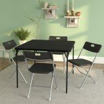 Black Folding Chairs for Flag Football - 4-Pack