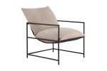 Oatmeal Sling Accent Chair for Flag Football Fans