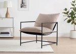 Oatmeal Sling Accent Chair for Flag Football Fans