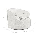 Olive Boucle Swivel Chair for Flag Football