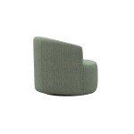 Olive Boucle Swivel Chair for Flag Football
