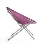 Cozy Purple Microsuede Saucer Chair for Flag Football