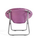 Cozy Purple Microsuede Saucer Chair for Flag Football