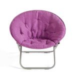 Cozy Purple Microsuede Saucer Chair for Flag Football