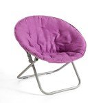 Cozy Purple Microsuede Saucer Chair for Flag Football