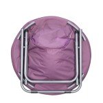 Cozy Purple Microsuede Saucer Chair for Flag Football