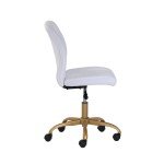 Soft Velvet Flag Football Chair, White