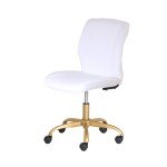 Soft Velvet Flag Football Chair, White