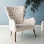 Stylish Off-White Wingback Chair for Flag Football