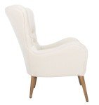 Stylish Off-White Wingback Chair for Flag Football