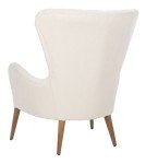 Stylish Off-White Wingback Chair for Flag Football