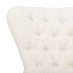 Stylish Off-White Wingback Chair for Flag Football