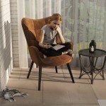 Comfortable Wingback Accent Chair in Brown