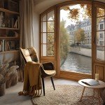 Comfortable Wingback Accent Chair in Brown