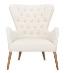 Stylish Off-White Wingback Chair for Flag Football