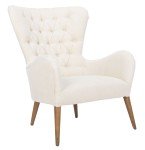 Stylish Off-White Wingback Chair for Flag Football