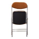 Set of 2 Padded Accent Folding Chairs - Orange Brown
