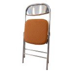 Set of 2 Padded Accent Folding Chairs - Orange Brown