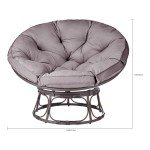 Charcoal Gray Papasan Chair for Flag Football Fun