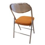 Set of 2 Padded Accent Folding Chairs - Orange Brown