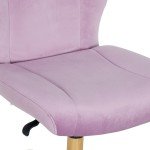 Lilac Bloom Plush Velvet Flag Football Chair