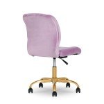 Lilac Bloom Plush Velvet Flag Football Chair