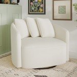 Drew Barrymore Cream Boucle Flag Football Chair