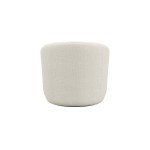 Ivory Boucle Swivel Chair for Flag Football Fans