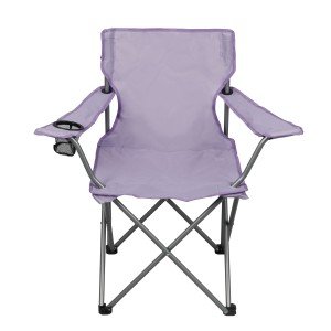 Lavender Folding Camp Chair with Cup Holder