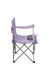 Lavender Folding Camp Chair with Cup Holder