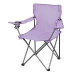 Lavender Folding Camp Chair with Cup Holder