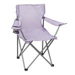 Lavender Folding Camp Chair with Cup Holder