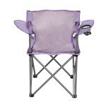 Lavender Folding Camp Chair with Cup Holder