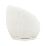 Kids' Cream Faux Shearling Swivel Chair