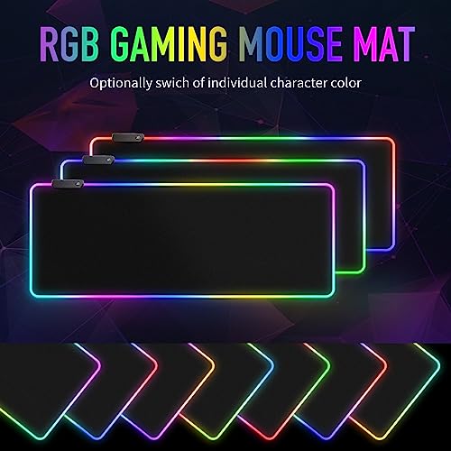 Large RGB Gaming Mouse Pad with Touch Control