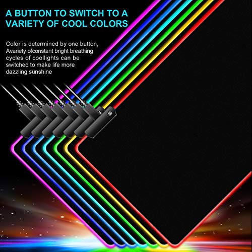 Large RGB LED Gaming Mouse Pad