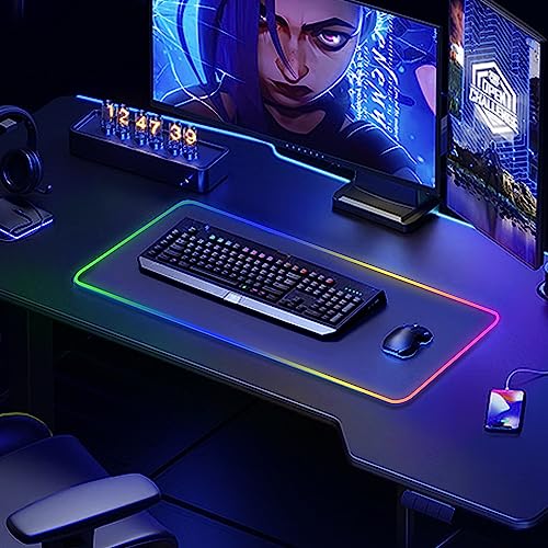 Large RGB Gaming Mouse Pad with Touch Control